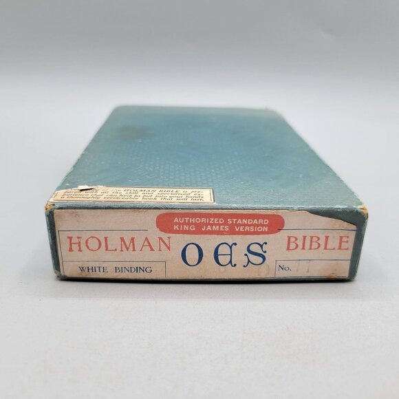 Vintage Holy Bible Order of the Eastern Star 1941 Edition Ribbons Original Box - Picture 9 of 11